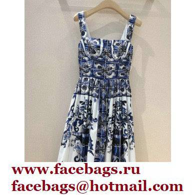 Dolce & Gabbana BLUE FLOWER PRINTED DRESS 2022